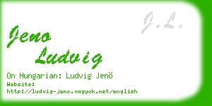jeno ludvig business card