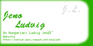 jeno ludvig business card